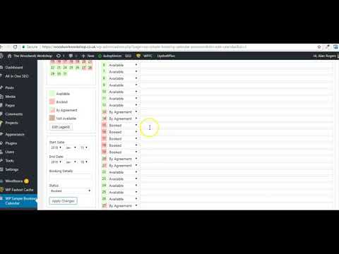 Using the WP Simple Booking Calendar