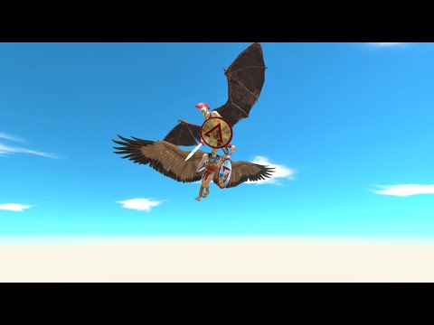 ANGEL WINGS VS DEVIL WINGS animal revolt battle simulator EVERY HUMAN UNIT VS ITSELF WITH WINGS