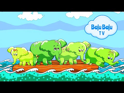 🐘 Cztery Słonie - Urocza i edukacyjna piosenka dla dzieci na kanale bajubajuTV! 🎵