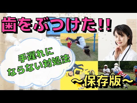 生命歯学科 【手遅れ回避】子供も大人も歯をぶつけたときに手遅れにならない対処法を教えます！歯医者に駆け込む前にこれだけはやっておいて！