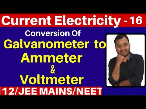 Current Electricity 16 :  Conversion Of Galvanometer to Ammeter & Voltmeter JEE /NEET Video