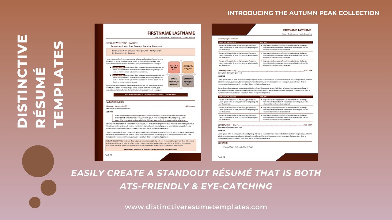 You Aren't Generic & Neither Should Your Resume Be! Stand Out With This Creative Resume Template.
