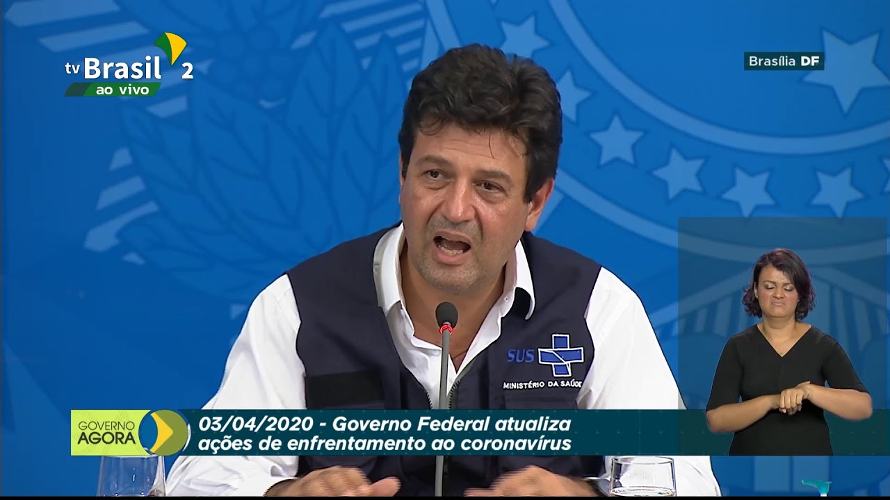 Coletiva de Imprensa no Palácio do Planalto sobre Covid-19