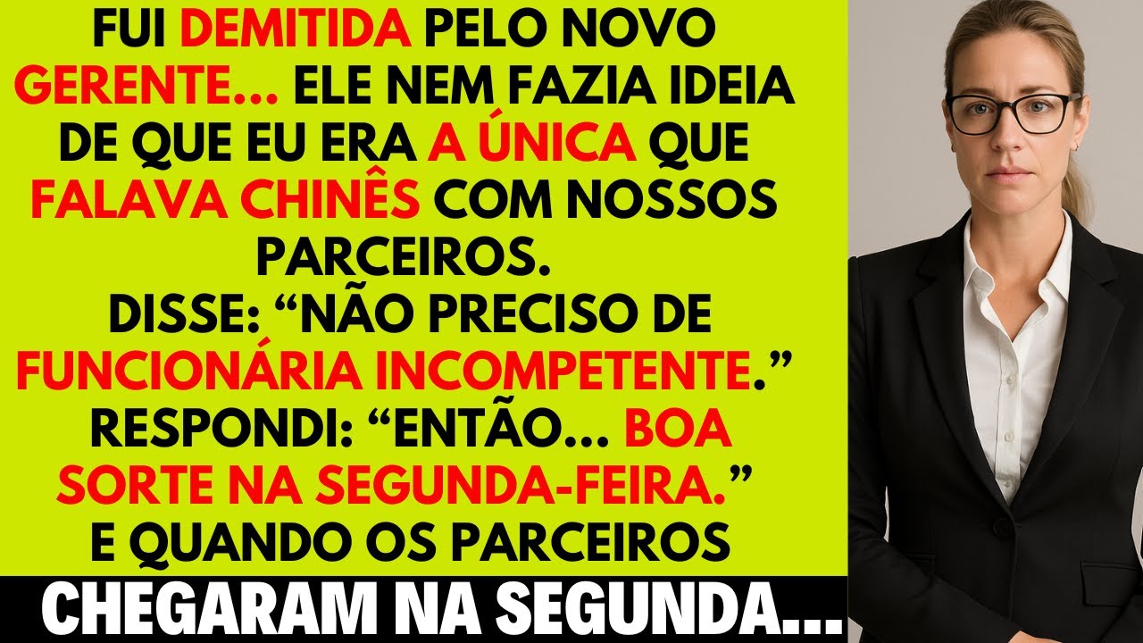 Fui demitida e o gerente nem sabia que eu era a única que falava com os nossos parceiros, do nada...