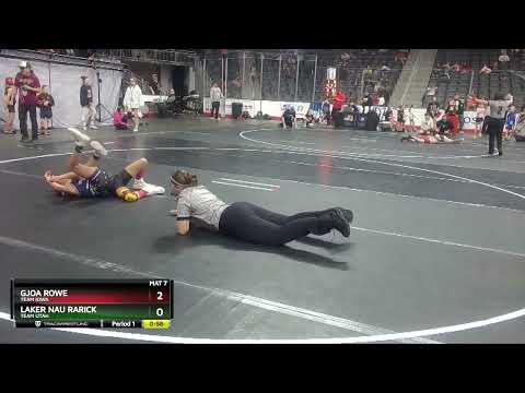 75 Lbs Quarterfinal - Gjoa Rowe, Team Iowa Vs Laker Nau Rarick, Team Utah 5785