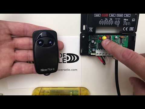 Programmation de la télécommande NICE FLO2R