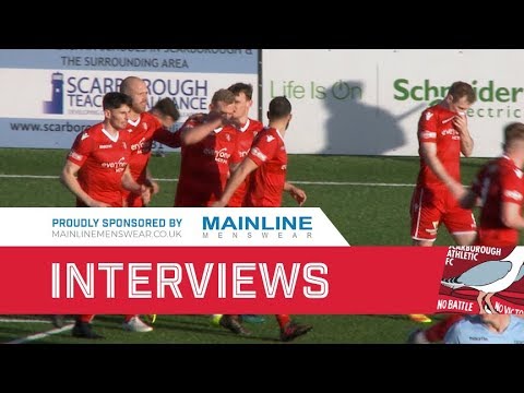 Post match interviews - Scarborough Athletic v Stafford Rangers - 9/2/2019