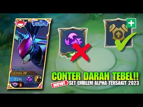 ALPHA MARKSMAN!!!GILA PARAH😱 | BUILD ALPHA TOP GLOBAL | NEW SET EMBLEM ALPHA TERKUAT | ITEM ALPHA ML