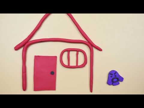 Pacman Stopmotion Animation Clay  Battle With Purple Ghost Funny Game