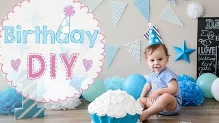 🎂 Baby Birthday 1 year party DIY | cake crash | how to make toddler BD party celebration awesome