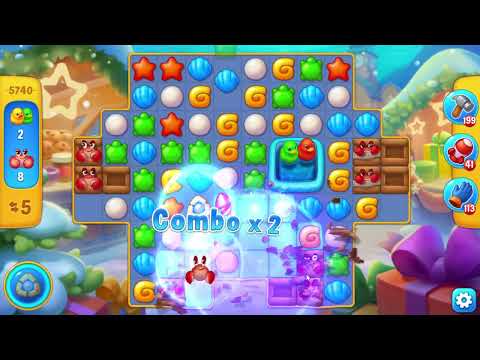 Fishdom 5740 Hard  Level - 17 moves - NO BooSTERS