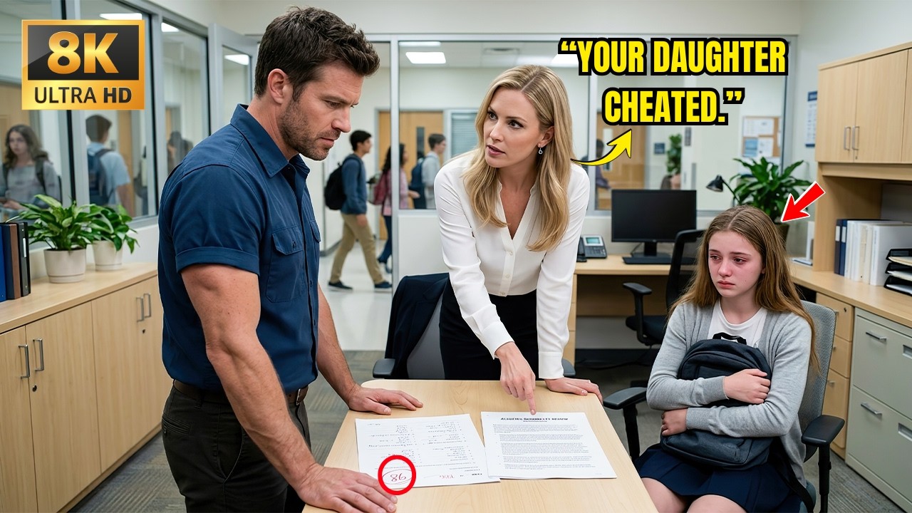 They Accused His Daughter of Cheating — The Single Dad Walked Into School and Shocked Everyone