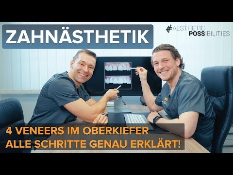 Alles über Veneers / Ästhetikfall im Oberkiefer / vorher-nachher + alle Schritte genau erklärt