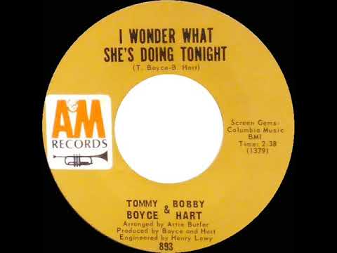 1968 HITS ARCHIVE: I Wonder What She’s Doing Tonight - Tommy Boyce & Bobby Hart (mono 45)