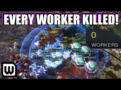 Starcraft 2: EVERY SINGLE WORKER KILLED?! (Zest vs Denber)