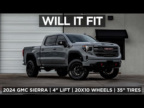 How to Fit 35" Tires On a 2024 GMC 1500 With a 4" Lift | Will it Fit |