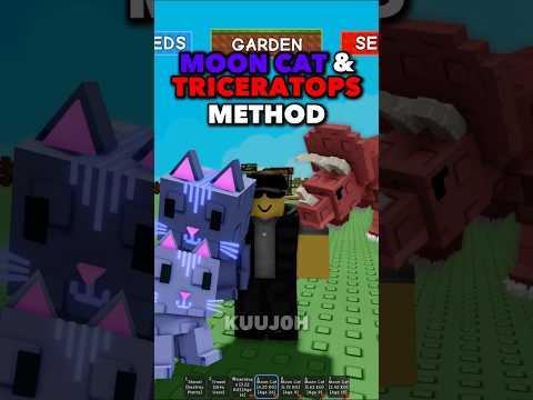TRICERATOPS & MOON CAT METHOD IN GROW A GARDEN #roblox #growagarden #fyp #shorts