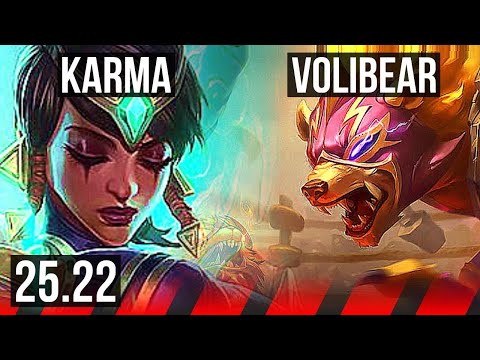 KARMA vs VOLIBEAR (TOP) | 9/1/8, Dominating | EUW Diamond | 25.22