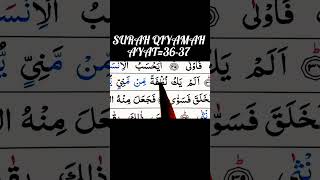 Download lagu SURAH QIYAMAH AYAT 36-37 #shortvideo #shortyoutube #shorts #short #quran mp3