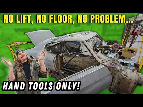 70's Chevelle Full Floor Pan Install- No Fancy Lifts Here!