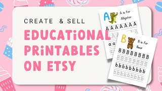 How to use Canva to create & sell educational printables on Etsy