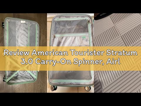 American Tourister Stratum 2.0 Expandable Hardside Luggage with Spinner Wheels, Slate Blue, Carry-on video review thumbnail