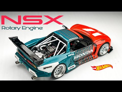 Track day Honda/Acura NSX Rotor twin turbo engine Swapped Hot Wheels Custom
