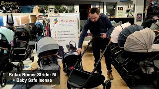 Britax Romer Set kočárku Strider M + hluboká korba Ukázka kočárku Strider M (ve videu navíc autosedačka iSense)