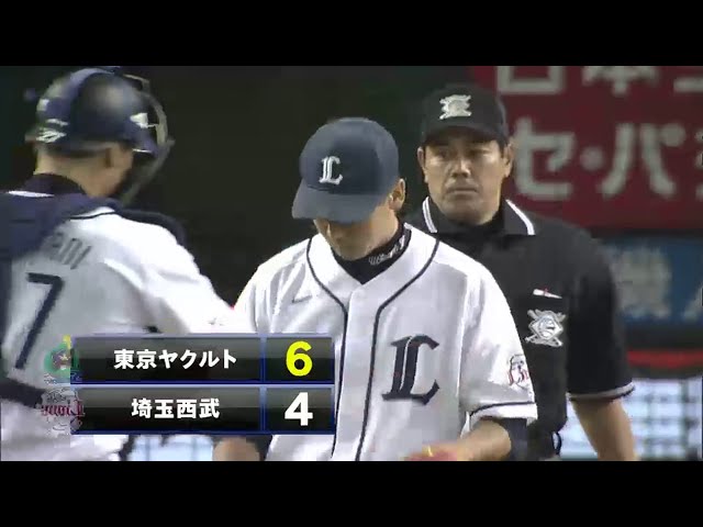 6回表 ライオンズ2死から盗塁許した直後にスワローズ・相川にタイムリー打たれる... 2014/5/23 L-S