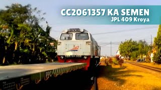 preview picture of video 'CC 206 13 57 - KA Semen kosongan di PJL 409 Kroya #1'