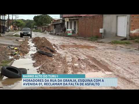 Moradores reclamam de lama e falta de infraestrutura no Alto do Turú I, em São José de Ribamar