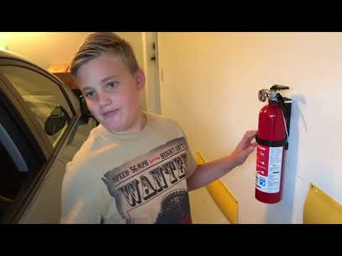 Larry Life Installs a First Alert Fire Extinguisher in his garage!
