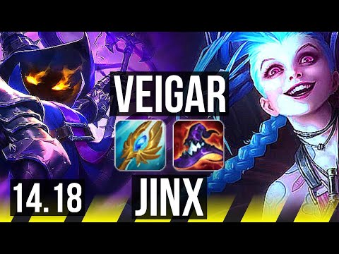 VEIGAR & Senna vs JINX & Janna (ADC) | 8/0/5, Rank 8 Veigar, Legendary | NA Grandmaster | 14.18