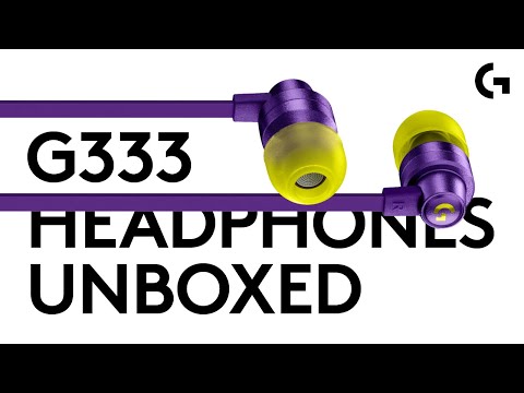 Į ausis įkišamos ausinės žaidimams Logitech G333, Violetinė video