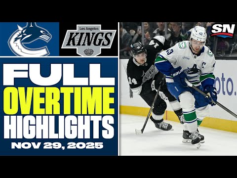Vanncouver Canucks at Los Angeles Kings | FULL Overtime Highlights - November 29, 2025