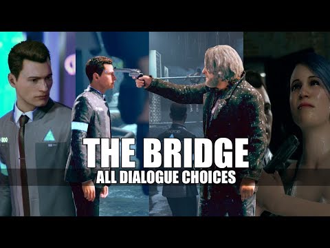 Detroit Become Human - Hank Asks Connor "Are You Afraid To Die" On The Bridge (All Dialogue)