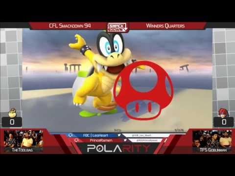 CFL Smackdown 94 WiiU Arcadian - TheToolbag (Bowser Jr) vs TSF Goblinman (Roy) - Winners Quarters