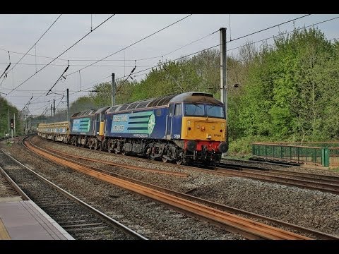 DRS Diesels at Lancaster - Class 57s - Class 37s and Class 66 Diesel Locos - 28th April 2014