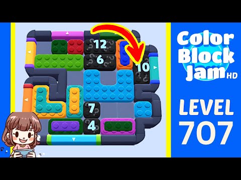 Color Block Jam Level 707 Solution Walkthrough