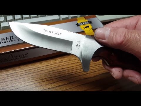 Timber Wolf Blazin' Bowie Knife