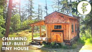 Couple Living in their Self-Built DREAM Tiny House Packed with Special Handcrafted Details + TOUR