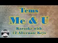 Tems - Me & U Karaoke Instrumental Lower Higher Male & Original Key