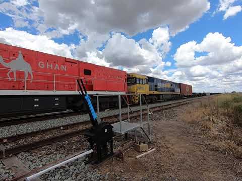 NR18 "The Ghan" & 102 at Yarrabandai NSW.  Wed 16th Dec 2020