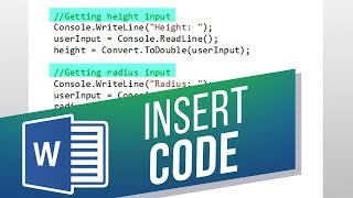 How to Insert Code Snippet in Word