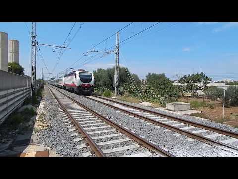 E402B 128+E402B 122 per EXP 14103 Lourdes-Ventimiglia-Taranto, in transito a Bari Zona Industriale!