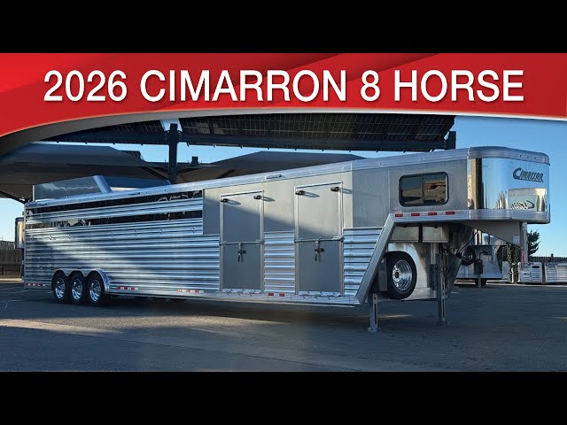 Preview image of 2026 Custom Built Cimarron 8 Horse Gooseneck With Air Ride youtube video