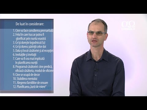 Curs Casatoria si Familia - Lucian Oniga - 12 - Planificarea nuntii