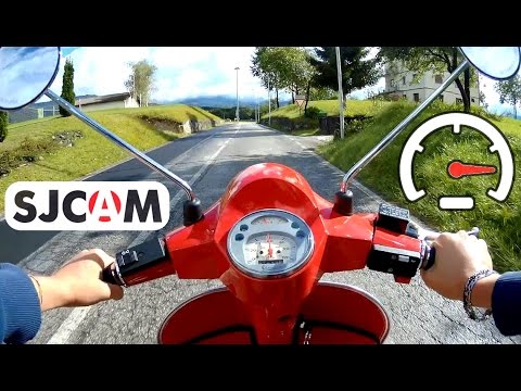 Piaggio Vespa PX 125 4 Gears Acceleration and Max Speed Test - Video with SJCAM M20 Action Cam