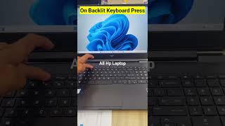 hp laptop backlit keyboard turn on | how to turn on keyboard light on hp laptop | hp light on#shorts