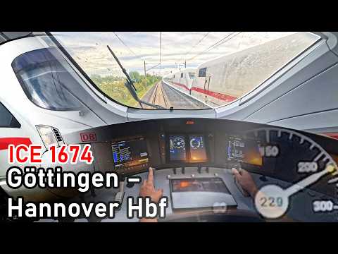 Elefantenrennen bei 230 km/h auf der Schnellfahrstrecke | ICE 1674 Göttingen–Hannvoer | ICE-Mitfahrt